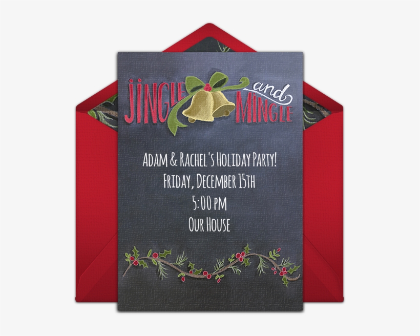 Jingle Bells Online Invitation - Christmas Card, transparent png download