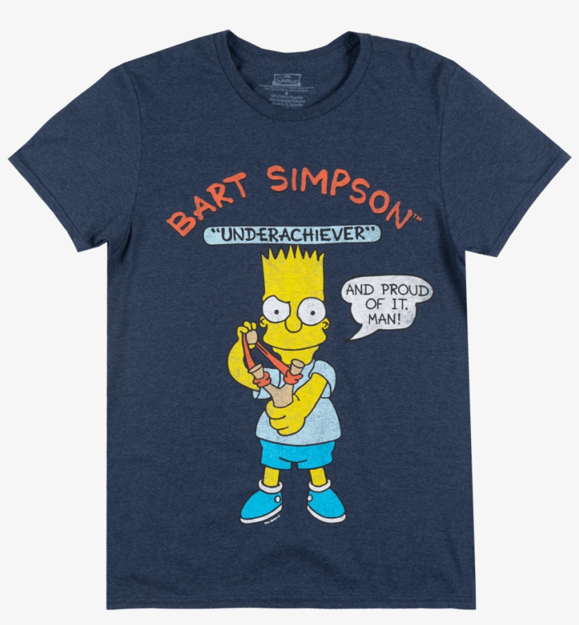 The Simpsons Bart Simpson Underachiever T-shirt Heather - The Simpsons, transparent png download