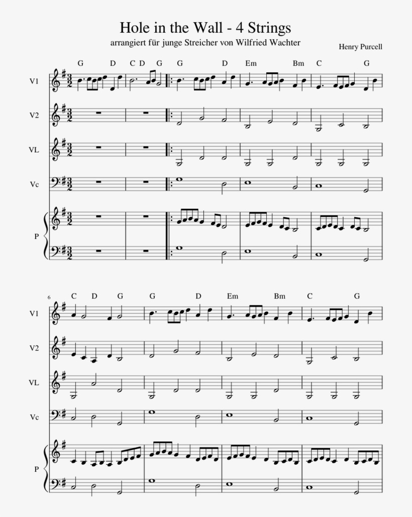 Hole In The Wall - Havana Camila Piano Sheet, transparent png download