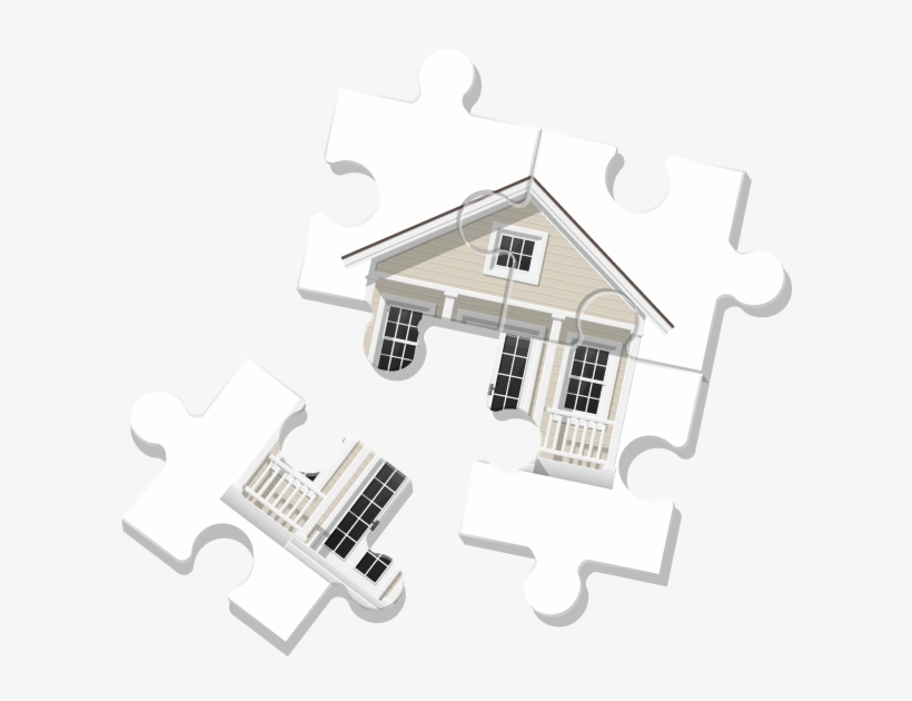 House Puzzle Pieces - Jigsaw Puzzle, transparent png download
