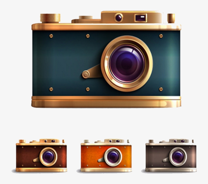 Lens Flare Transprent - Retro Looking Digital Cameras, transparent png download