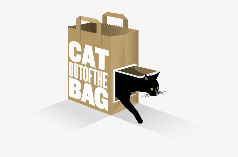 Cat Out Of The Bag - Graphic Design, transparent png download