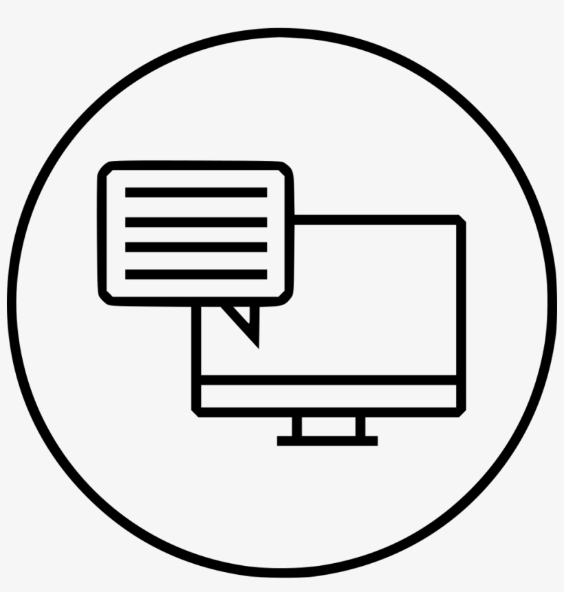 Bubble Chat Computer Message Speech Talk Comments - Line Art, transparent png download