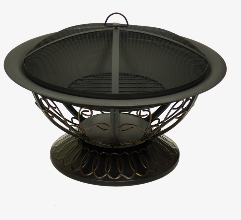 Basket Weave Design Bronze Fire Pit Size - Table, transparent png download