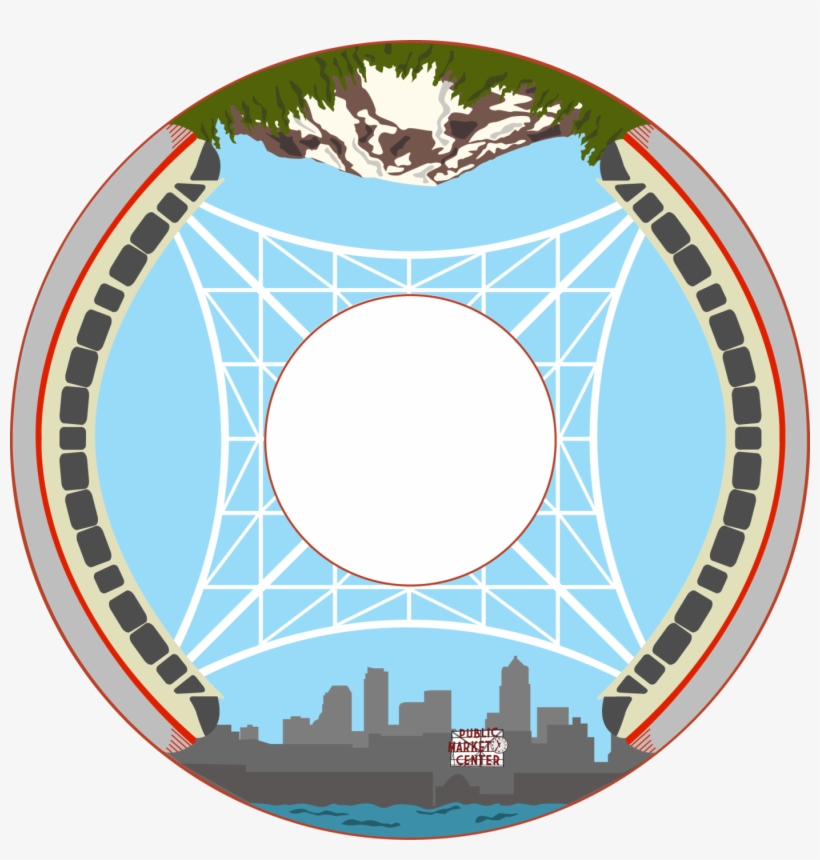 Space Needle Redesign - Circle, transparent png download