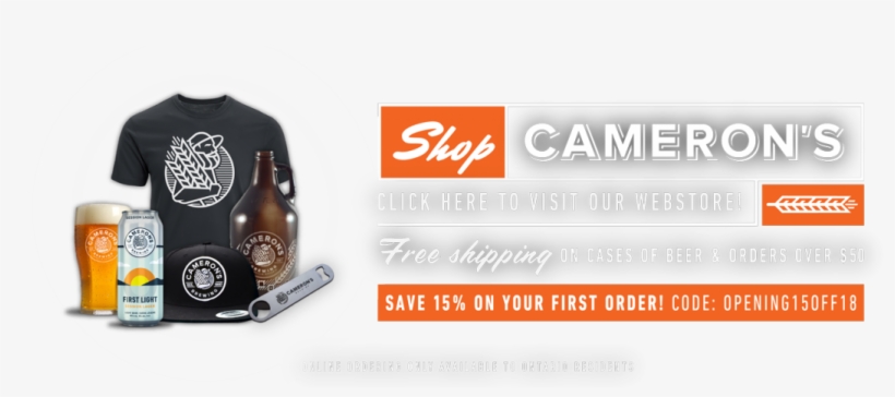 180082 Camerons Carousel Template Webstore Launch 1440-desktop - Beer Bottle, transparent png download