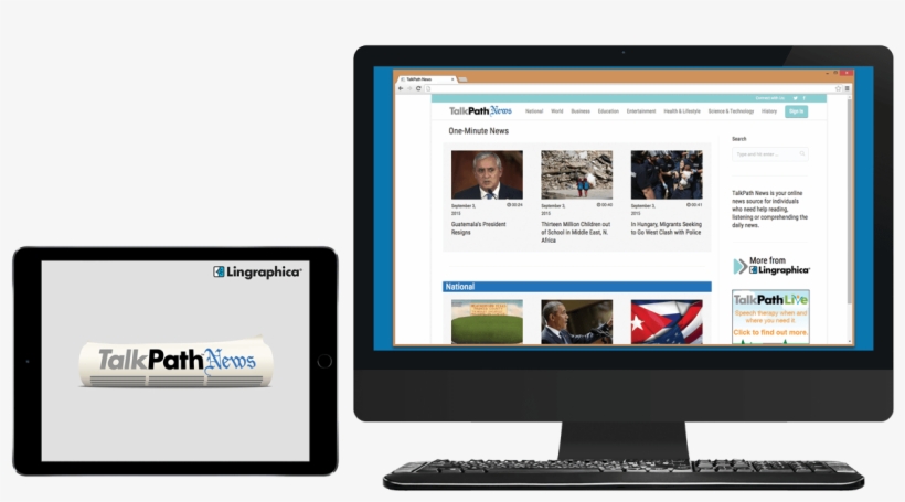 Talkpath News Ipad And Desktop - Output Device, transparent png download
