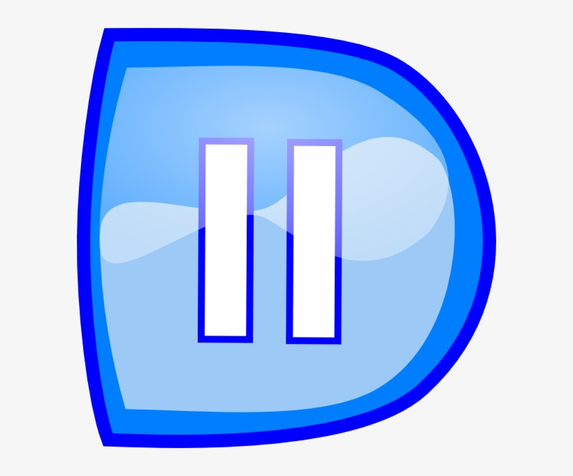 Blue Pause Button Svg Clip Arts 600 X 601 Px, transparent png download