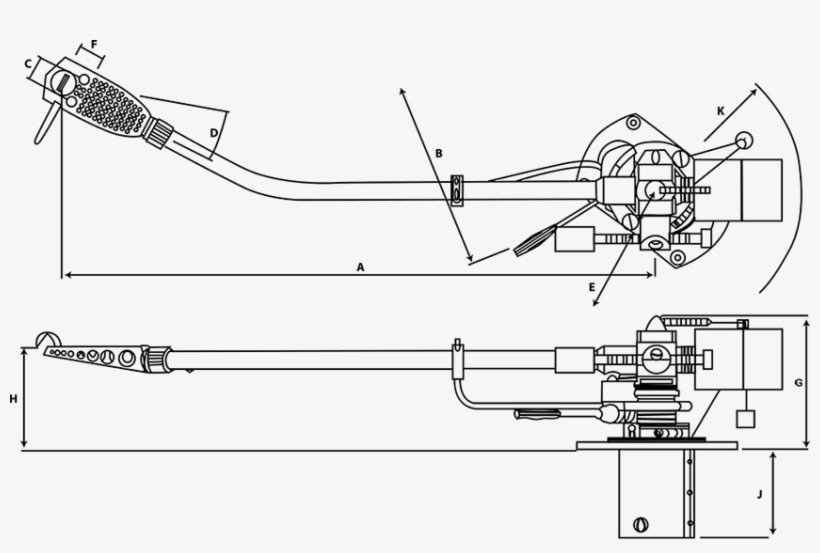 Banner Library Library Series M R Sme Audio Mr - Tone Arm Technical Drawing, transparent png download