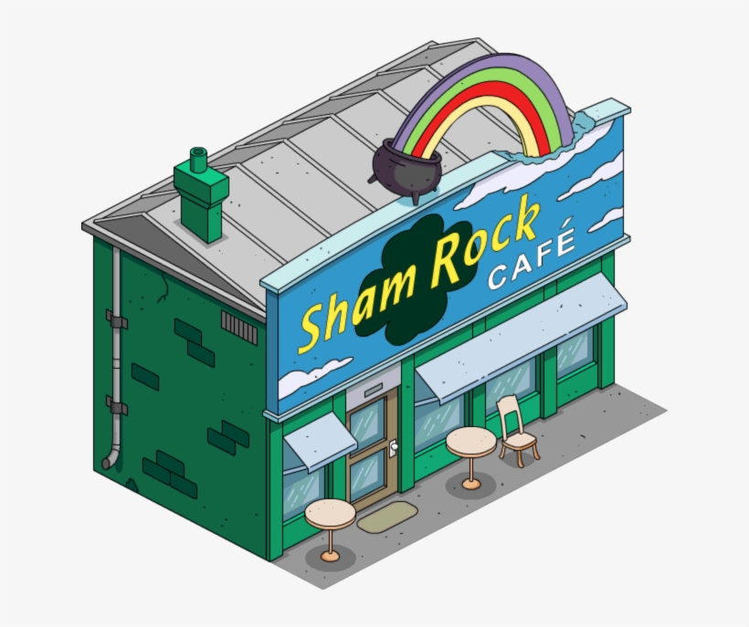 Tapped Out Sham Rock Cafe - The Simpsons, transparent png download