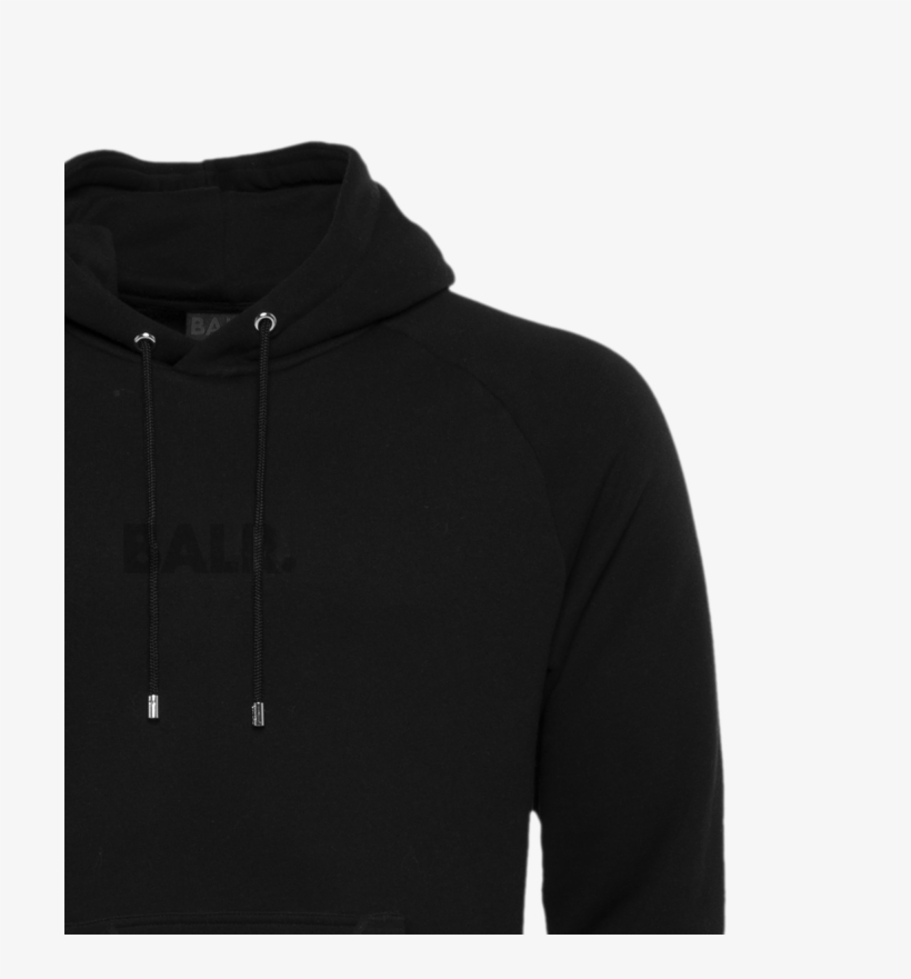 Black On Black Panel Hoodie Detail 1 - Hoodie, transparent png download