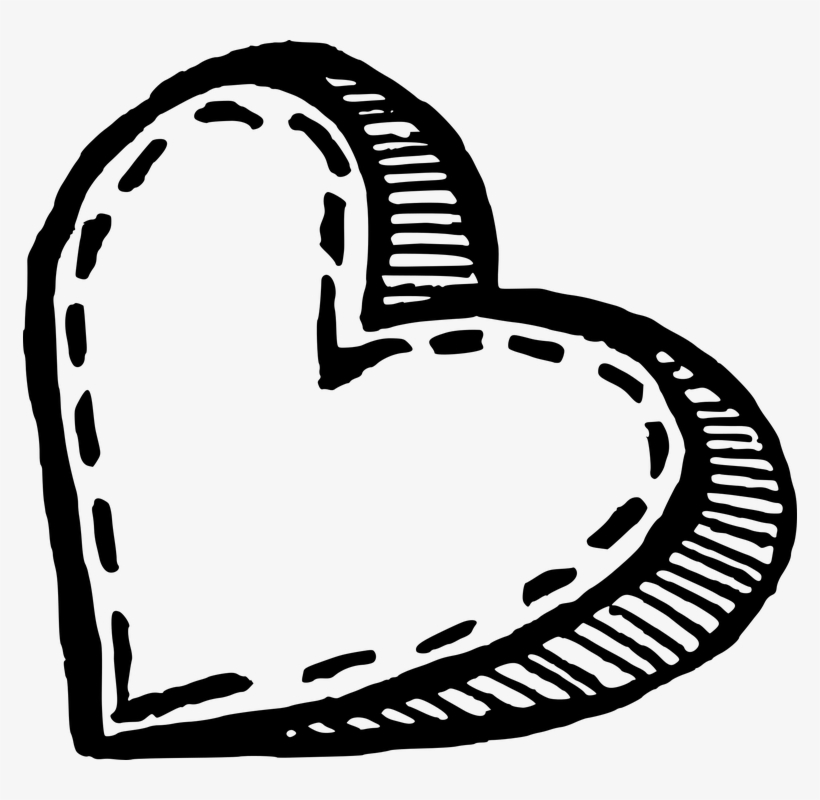 Hand Drawn Png - Heart Sketch Png, transparent png download