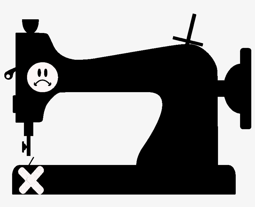 Input Broken Sweing Machine With Band Aid, transparent png download