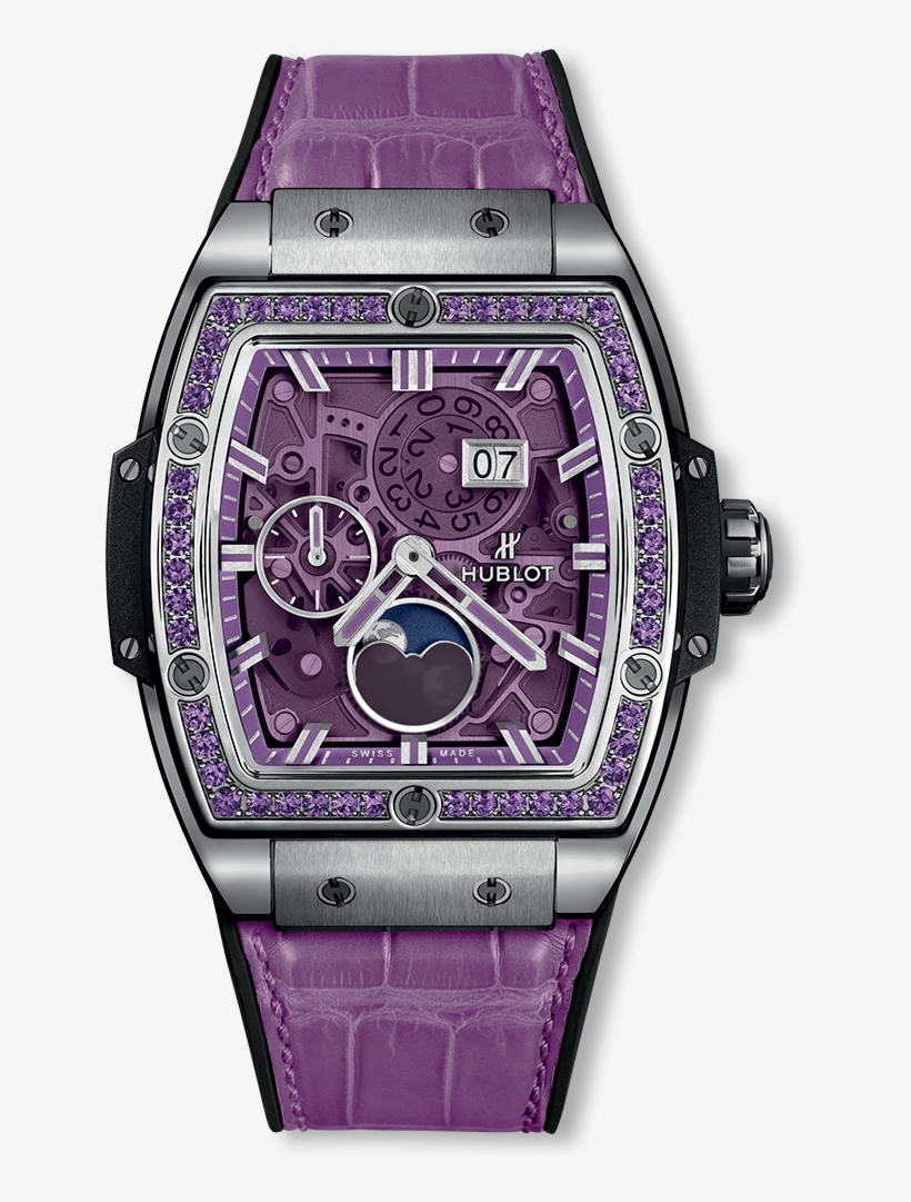 Spirit Of Big Bang Moonphase Titanium Purple - Hublot Spirit Of Big Bang, transparent png download