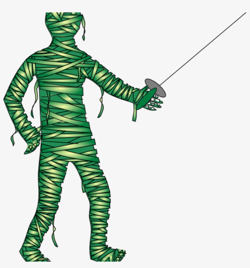 Mummy Clip Art Green Fencing Mummy Clip Art At Clker - Egyptian Mummy Clip Art, transparent png download