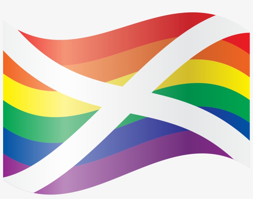 This Free Icons Png Design Of Waving Rainbow Saltire, transparent png download