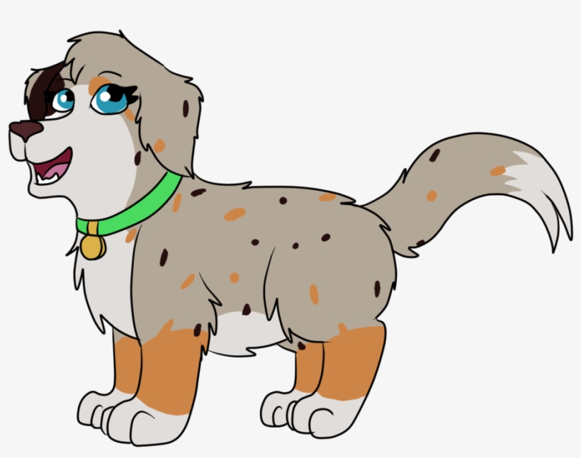 Comm Australian Shepherd, Golden Retriever Mix By Raindroplily - Cartoon, transparent png download