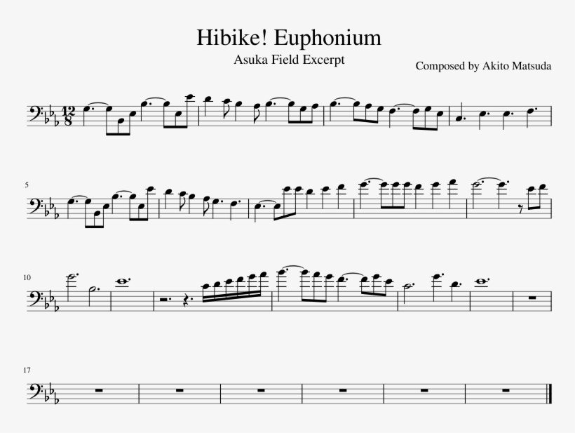 Asuka Field Excerpt - Sheet Music, transparent png download