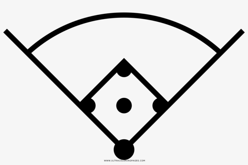 Baseball Field Coloring Page - Desenho De Campo De Beisebol, transparent png download