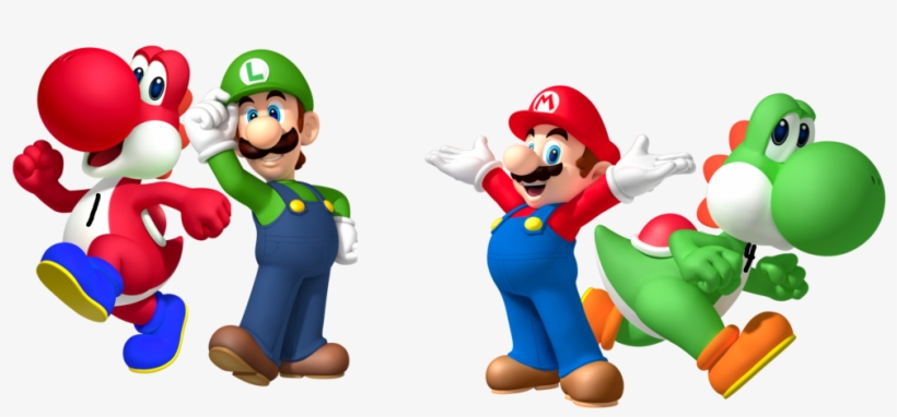 Mario, Luigi, Four, And One - Luigi, transparent png download