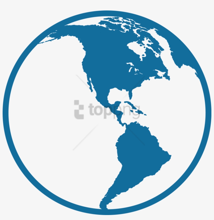 Free Png North And South America Icon Png Image With - World Map, transparent png download