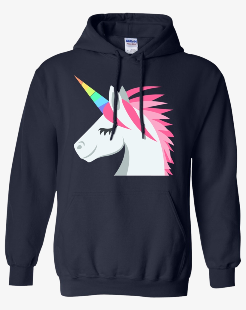 Unicorn Face Emoji Hoodie - Sweatshirt, transparent png download