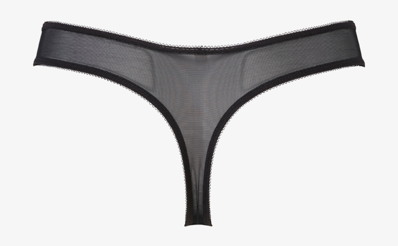 Glossies Lace Thong Black Rear Shot - Стринги С Вырезом 50 Размер, transparent png download