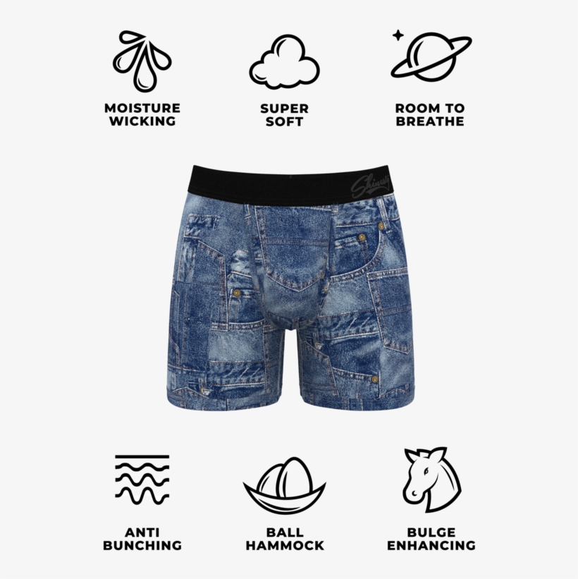 Men's Denim Underwear - Boxers Vs Briefs Bulge, transparent png download