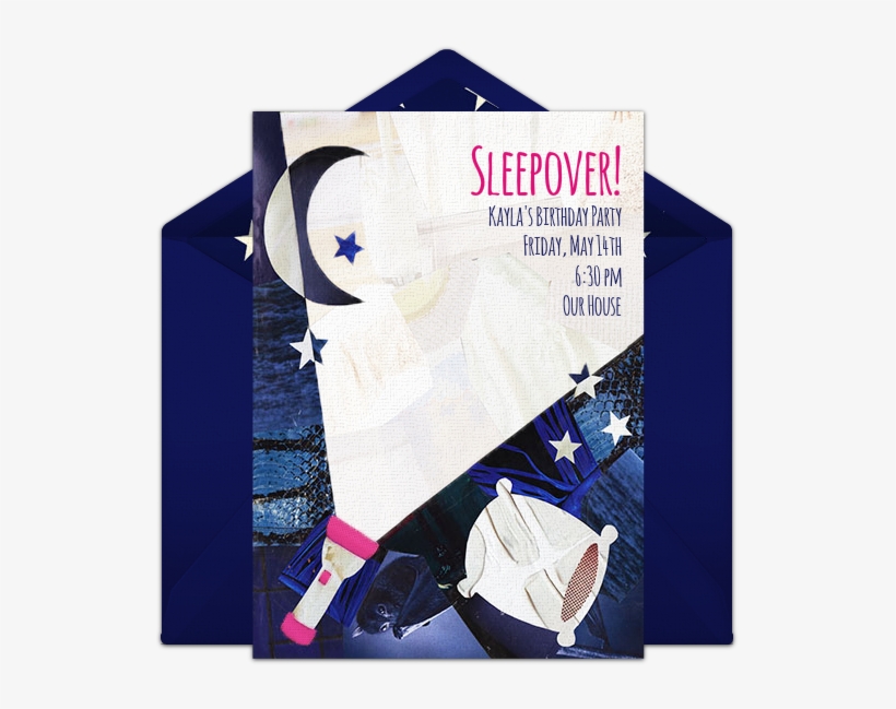 Starry Night Sleepover Online Invitation - Book Cover, transparent png download