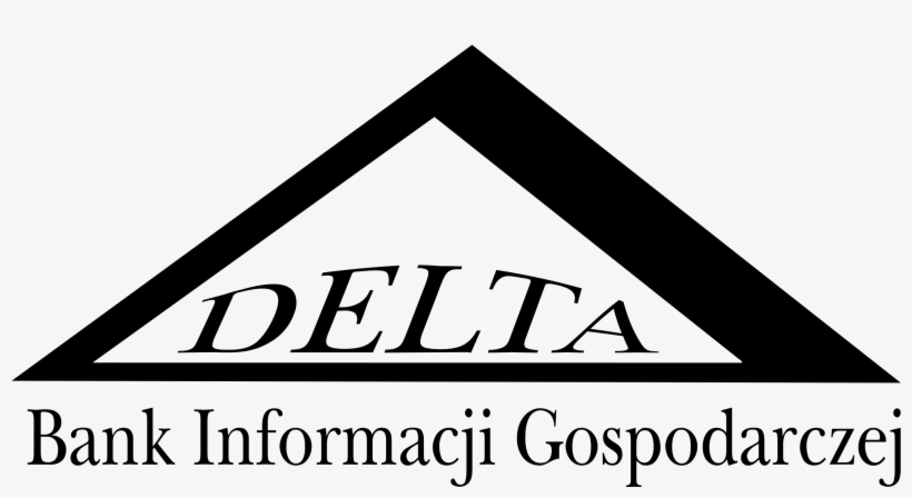 Delta Bank Logo Black And Ahite - Triangle, transparent png download