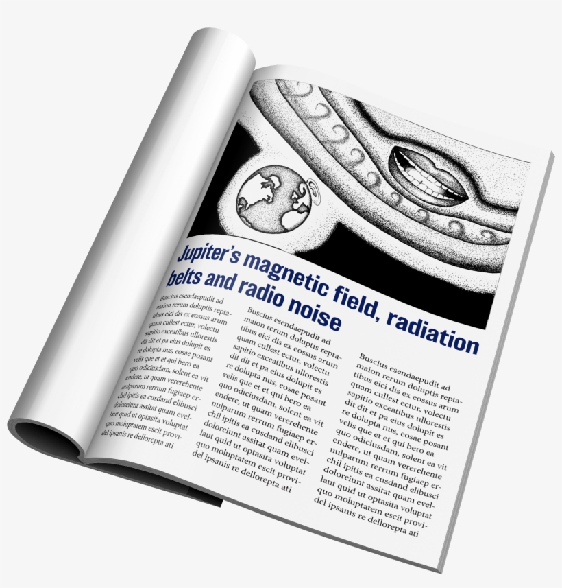 An Article About The Radio Waves Emitted From Jupiter - Illustration, transparent png download