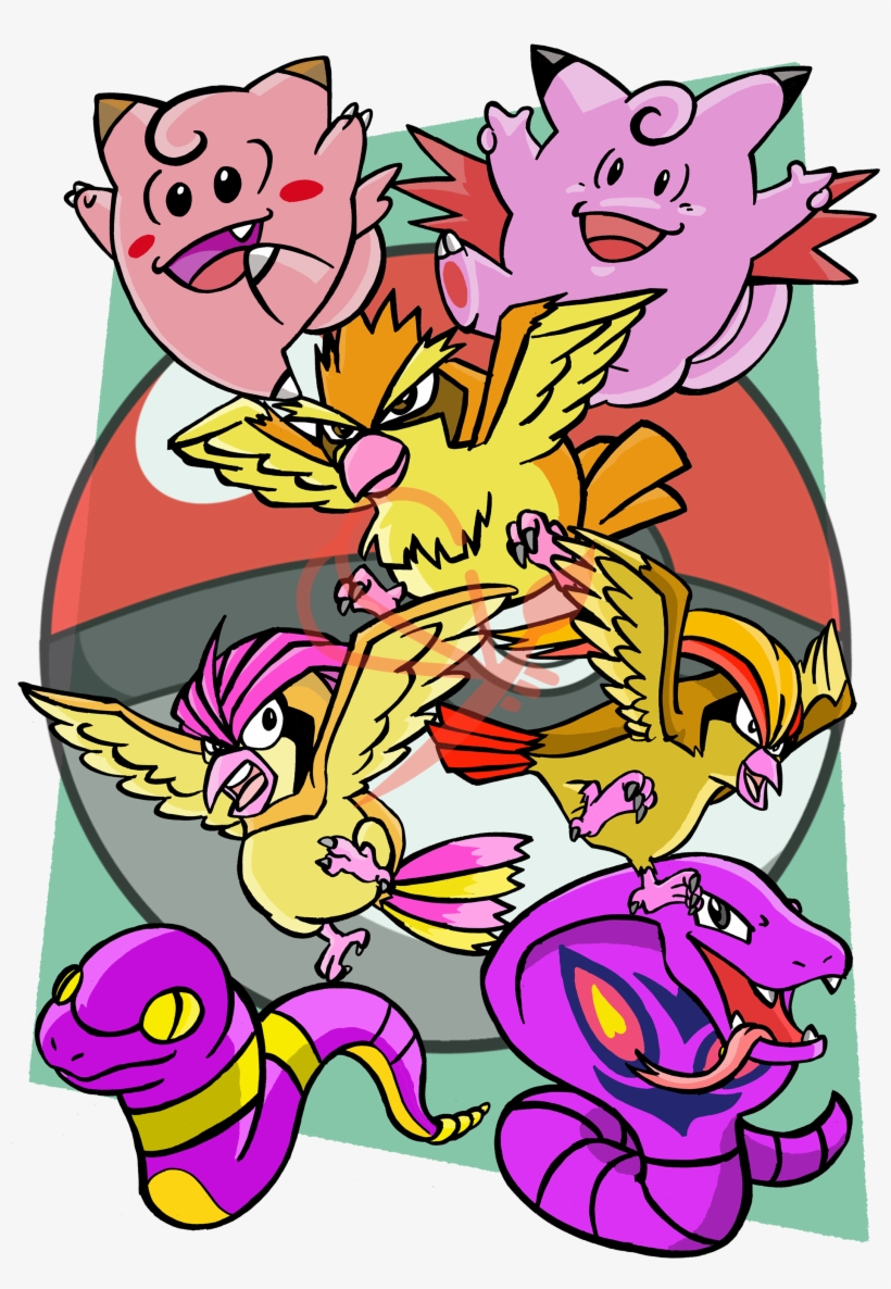 Parodia Pokemon, Pidgey Y Otros, Bandai, Manga & Anime, - Cartoon, transparent png download