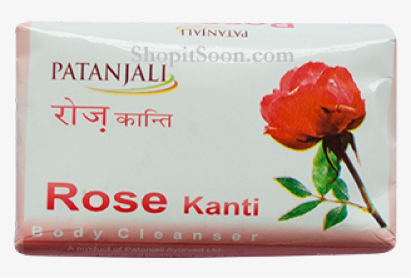 Patanjali Rose Kanti Soap 75 G Shop Online Warangal - Patanjali Rose Body Cleanser Soap, transparent png download