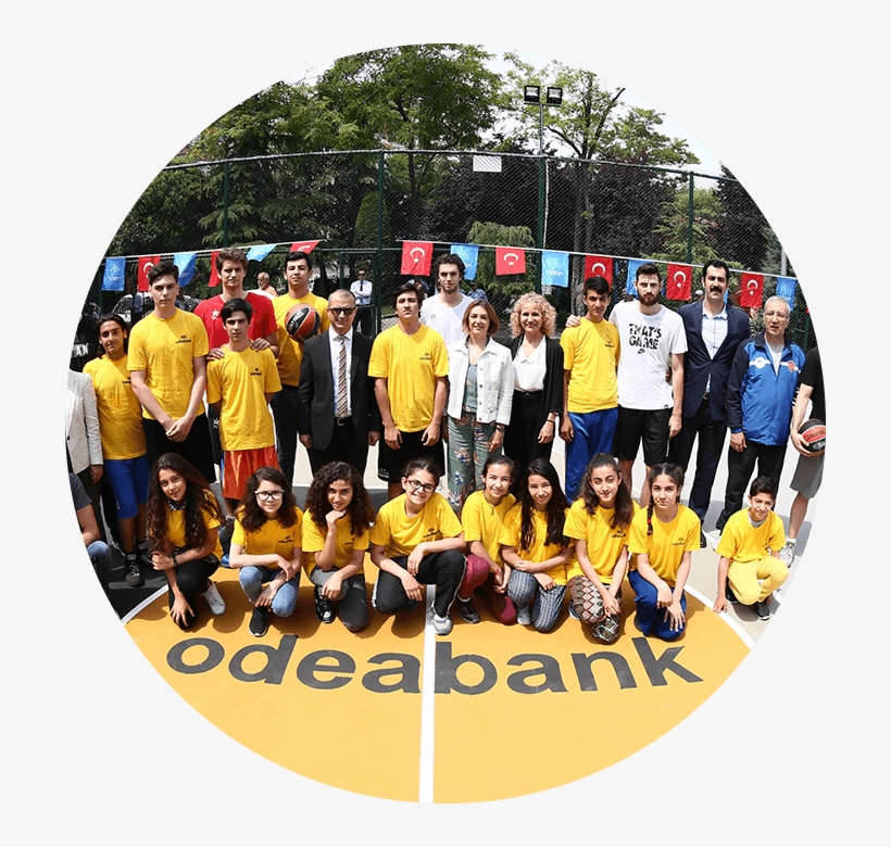 Odeabank Renovated A Basketball Court With The 3 Points - Wall Clock, transparent png download