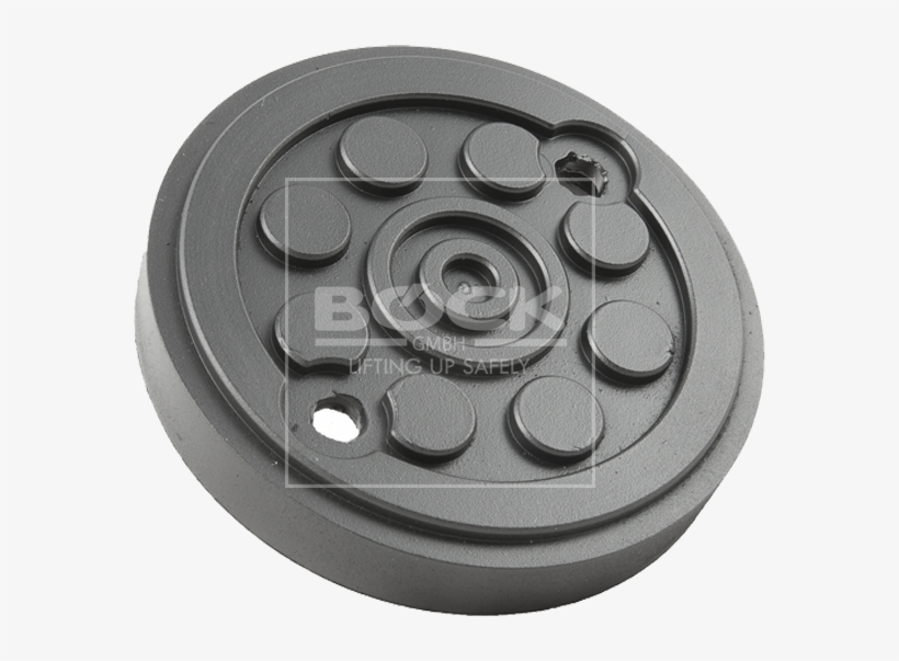 Rubber Pad With Steel Plate Suitable For Maha Car Lifts - Circle, transparent png download