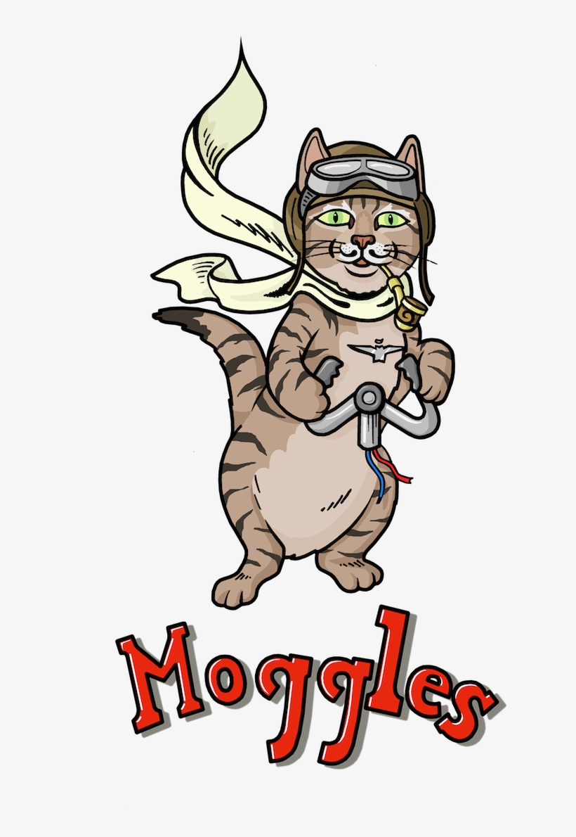 He's A Bit Of A Great War Flying Ace Cat As Is Clear - Cartoon, transparent png download