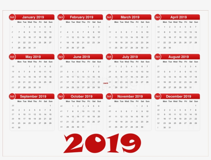 Free Png Download 2019 Indian Calendar Wallpaper Png - Kalender 2019, transparent png download