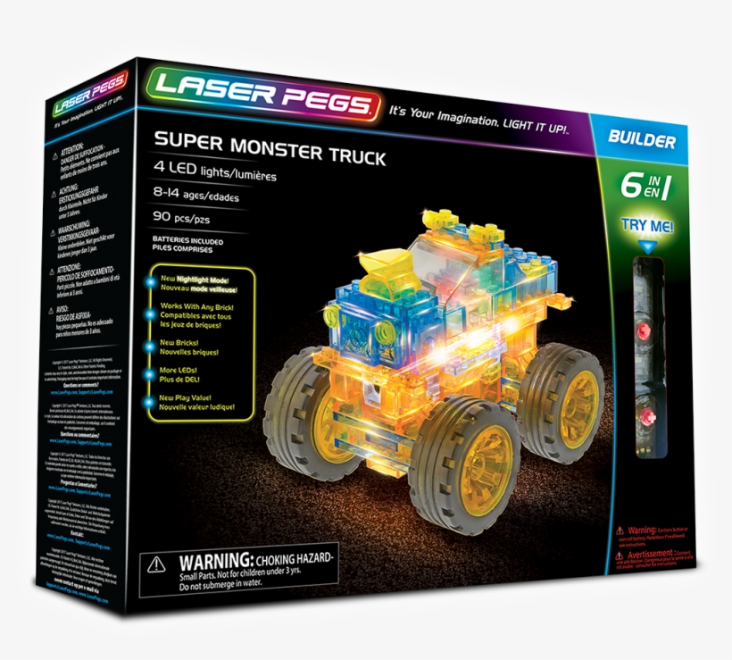 Laser Peg 6in1 Monster Truck - Laser Pegs Spider, transparent png download