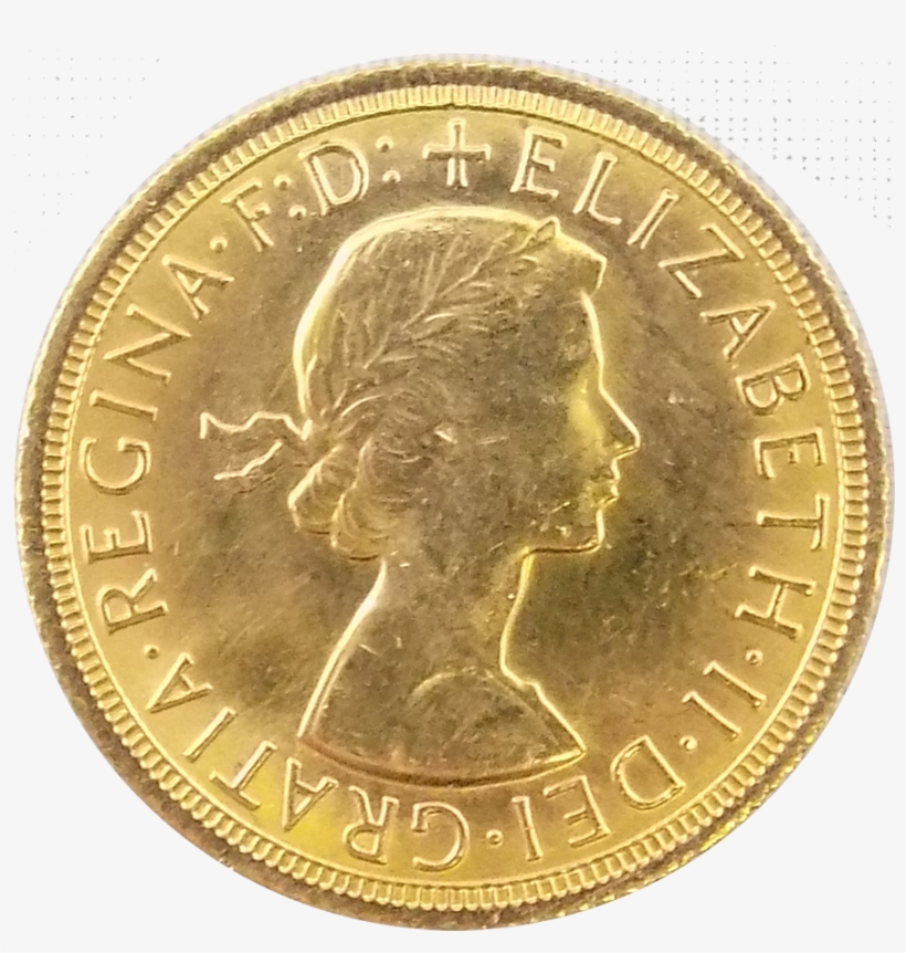 Pre-owned 1968 Uk Full Sovereign Gold Coin - Cash, transparent png download