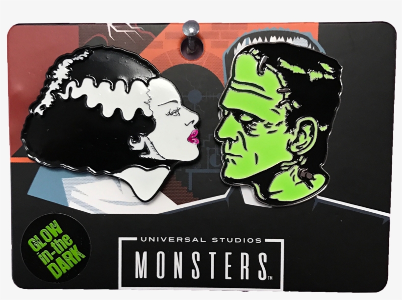Bride & Frankenstein Pin Set - Bride Of Frankenstein Pin, transparent png download