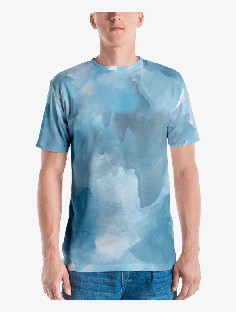 Baby Blue Watercolor T Shirt T Shirt Zazuze - Ddlb Clothes, transparent png download