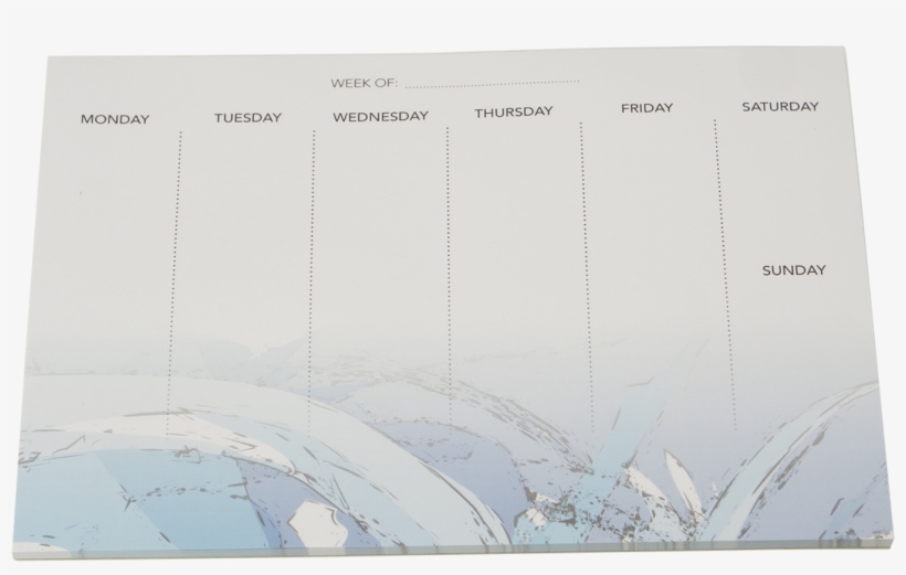 Weekly Planner Pad Desktop Calendar - Paper, transparent png download