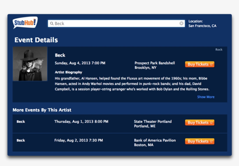 Spotify Stubhub 02 100045785 Orig - Beck Modern Guilt, transparent png download