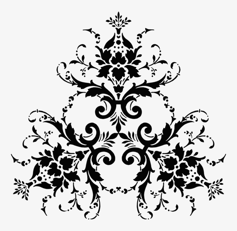 Free Photo Decorative Fl Flourish Flower Damask Max - Damask Flower, transparent png download