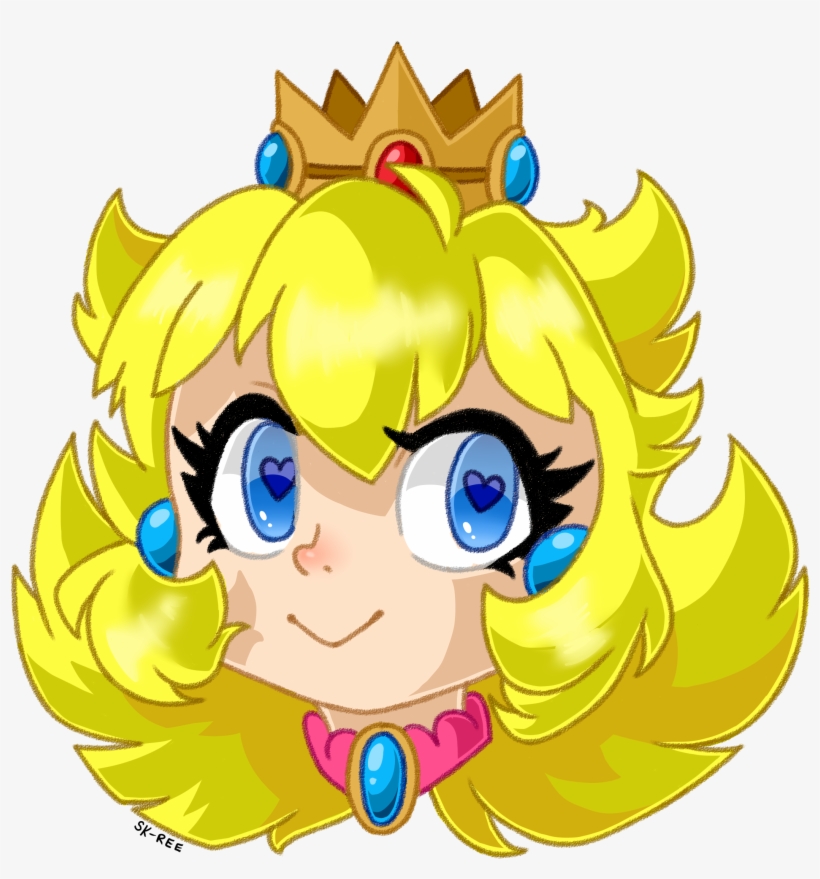 Princess Peach Headshot - Cartoon, transparent png download