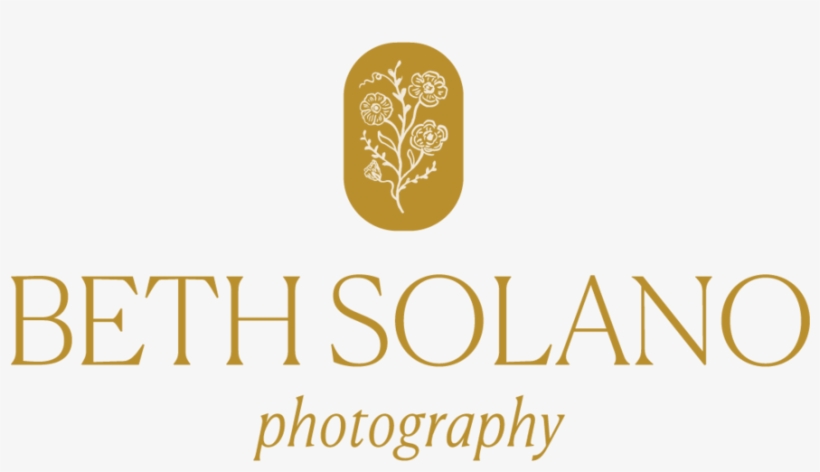 Beth Solano Photography Logo Center No Bkgnd Mustard - Calligraphy, transparent png download