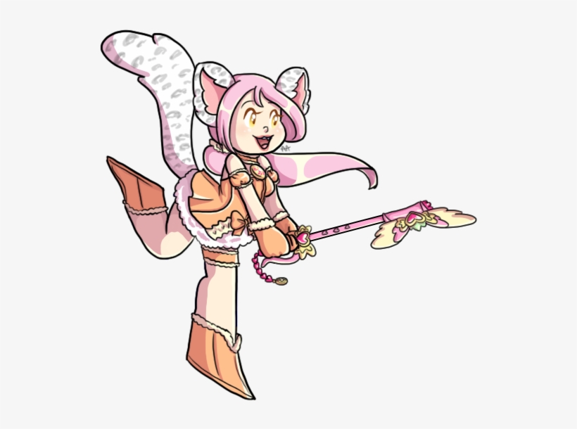 Mewpeach Wields A Keyblade - Cartoon, transparent png download