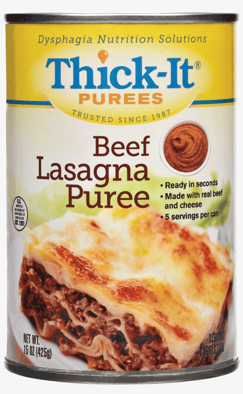 Thick-it Beef Lasagna Puree 15 Oz Can - Lasaña A La Boloñesa, transparent png download