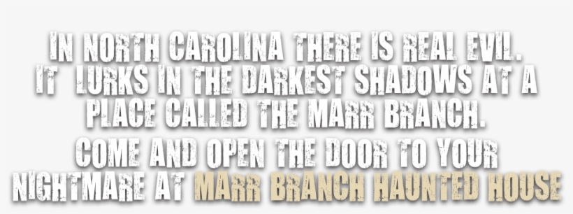 Marr Branch Haunted House - Calligraphy, transparent png download
