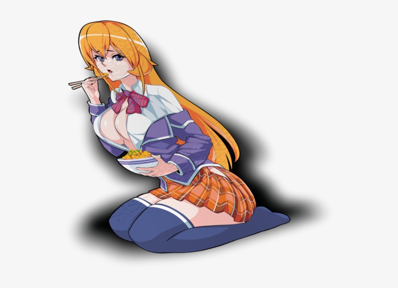 Erina Nakiri Waifu Sticker - Cartoon, transparent png download